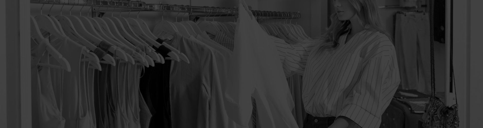 woman browsing through clothes